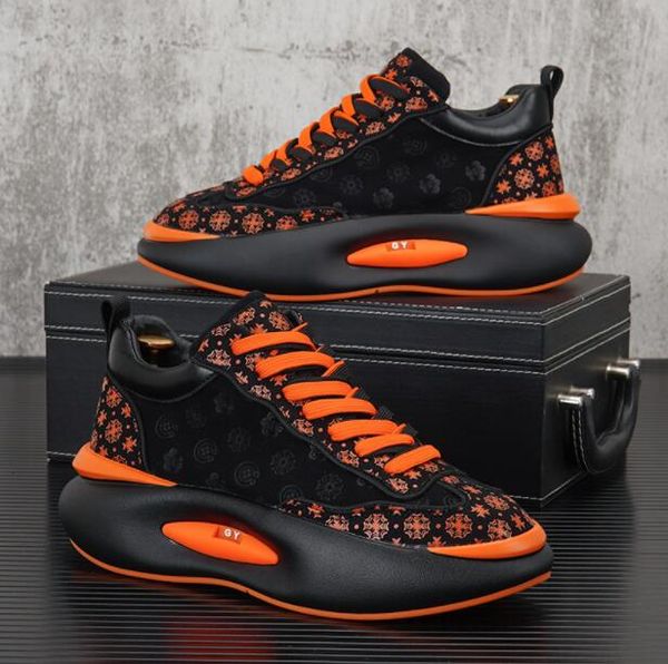 

luxury royal style men wedding dress shoes handmade embroidery pattern exotic designer italy loafers fashion lace-up casual sneakers, Black