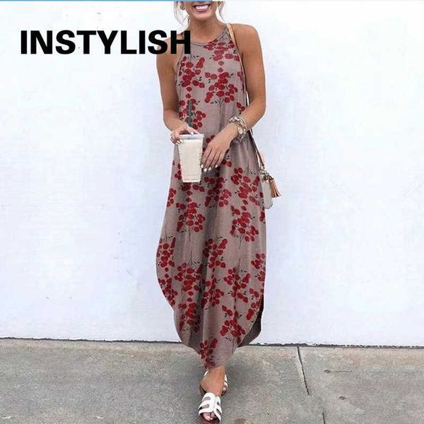 

casual dresses women summer casual sleeveless halter neck long dress oversize solid irregular maxi dress retro loose beach sundress robe z02, Black;gray