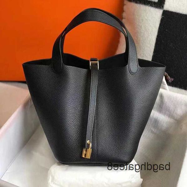 

original designer layer high picotin leather basket locks bag togo classic h vegetable women s bags elephant grey bucket handbag czlq cvn l4