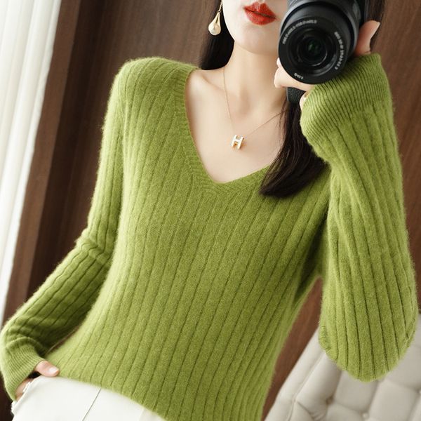 

women's sweaters women cashmere sweater autumn winter v-neck knitwear long sleeve loose cashmere sweater pullovers jumper knitted 2303, White;black