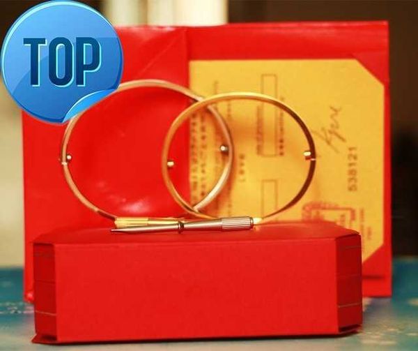 

design bracelet 316l titanium steel love bracelet bangles women men screw screwdriver bracelets gold silver rose luxury jewelry gift with, Black