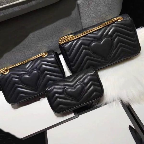 

genuine leather chain purse fashion chain shoulder bag cowhide handbag presbyopic card holder purse evening bag messenger women wh303y