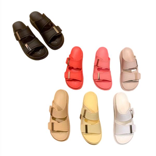 

women designer slippers stylish summer slide sandals outdoor fasionable comforable beachshoes rubber convenient bathroom home shoes big size, Black