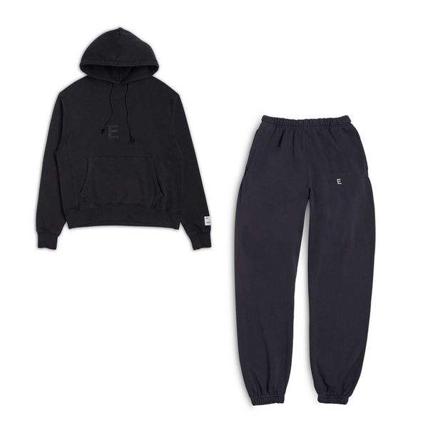 

23ss autumn winter europe hoodie hooded sweatshirts pants trousers casual high street elastic sweatpants men women jogger tracksuits sets, Black;brown