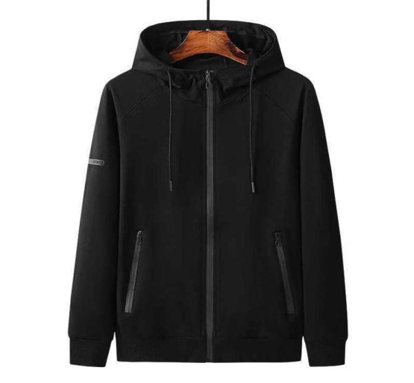 

2022 new spring and autumn solid color cardigan sweater men039s korean version black hooded zipper casual cotton men039s coa6080430, Black;brown