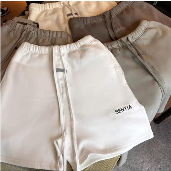 

designer men summer short pant cotton sports shorts panties fashion plain five-piece street length drawstring pants knee beach, White;black