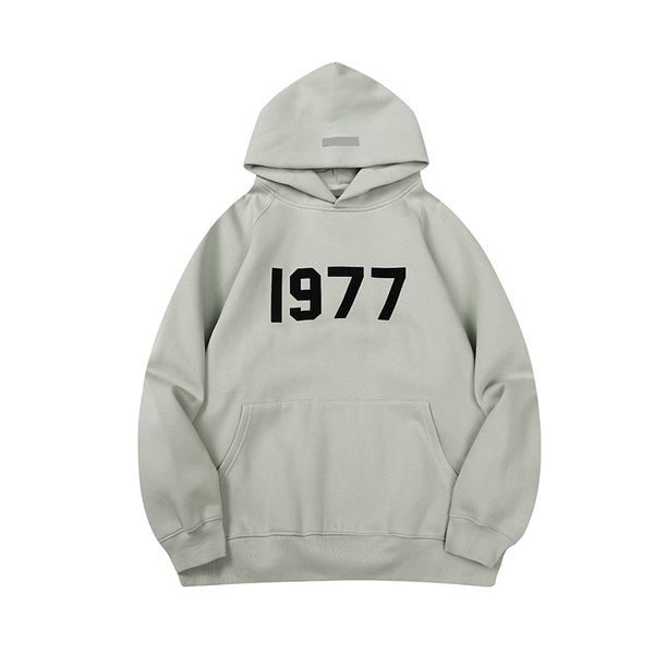 

hoodies men 1977 hoody designer essen essentail pullover sweatshirts oversized clothing quality mens womens hooded jumper refflective lette, Black