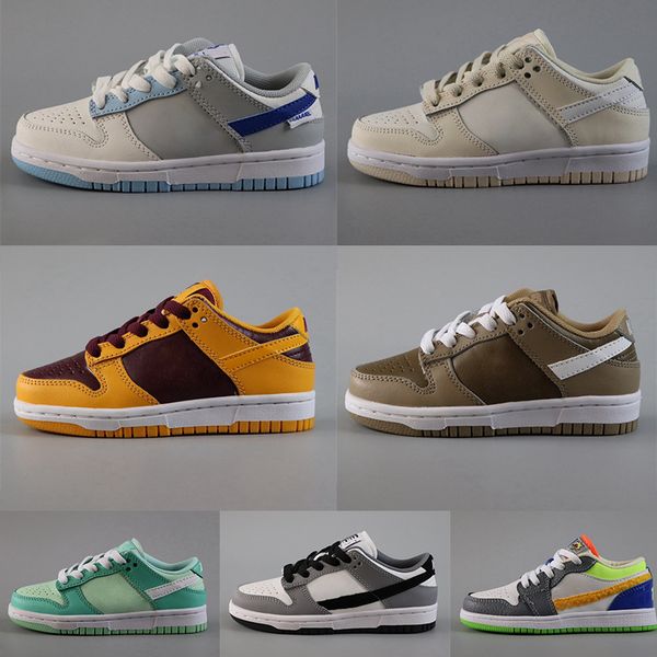 

kids dunnk sb low running shoes blue iridescent bone tan grey jade arizona state ivorymint green royal blue toddler outdoor sneakers, Black