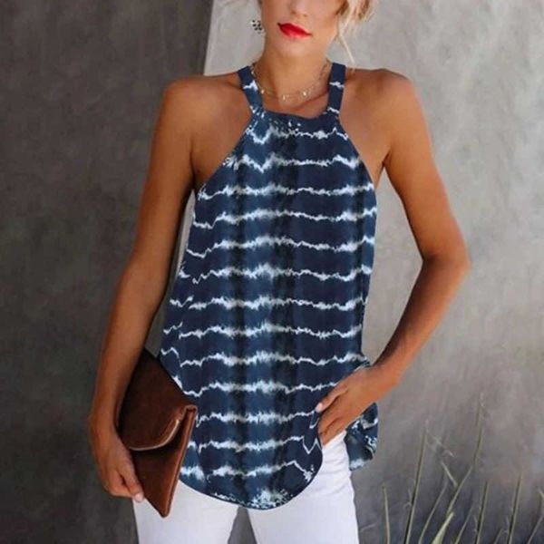 

women's tanks camis 2023 spring and summer new butterfly ink painting stripe loose tank t230303, White