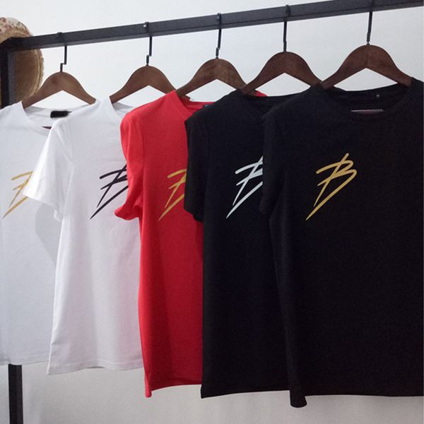 

men's designer t-shirt women shirts luxury clothes shirts pure cotton short sleeves black gold letter printed clothing wholesale s-xxl, White;black