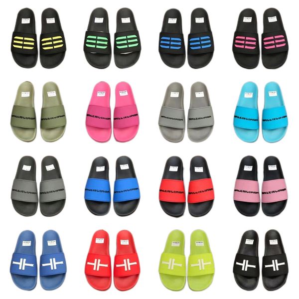 

balencigas slipper pool slide sandal rubber trainers designer mens black flip flop round non slip women casual shoes summer sandals
