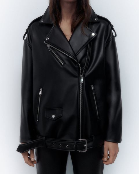 

women's jackets women spring fashion black faux leather jacket ladies casual zipper biker coat female autumn loose couple outwear 23030, Black;brown