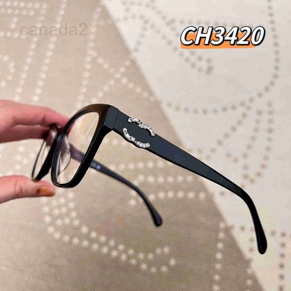 

sunglasses designer family 23 new glasses flat lens double diamond inlaid women's large frame anti-blue myopia ltsa, White;black