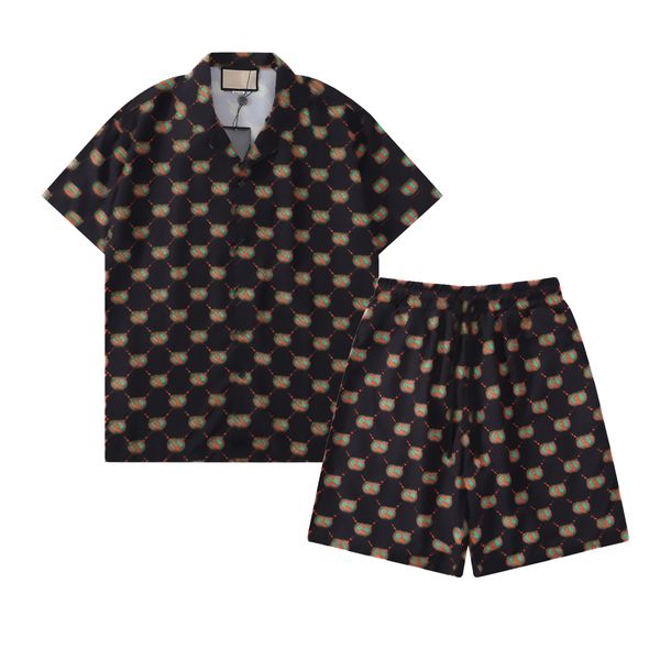 

luxury designer shirts mens print black bowling shirt hawaii floral casual shirts men slim fit short sleeve, White;black