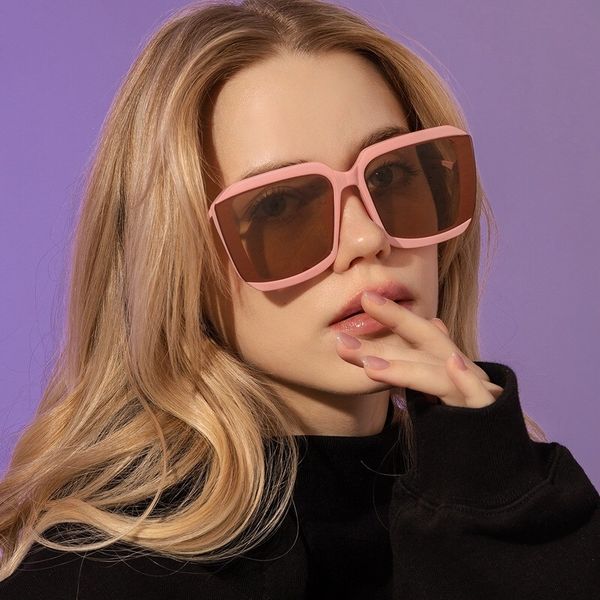 

new fashion design 2023sunglasses large-frame without frame connection lens sports motorcycle series eyewear with box, White;black