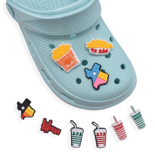 

anime charms wholesale childhood memories sports team drink beverage funny gift cartoon charms shoe accessories pvc decoration buckle soft r, Blue