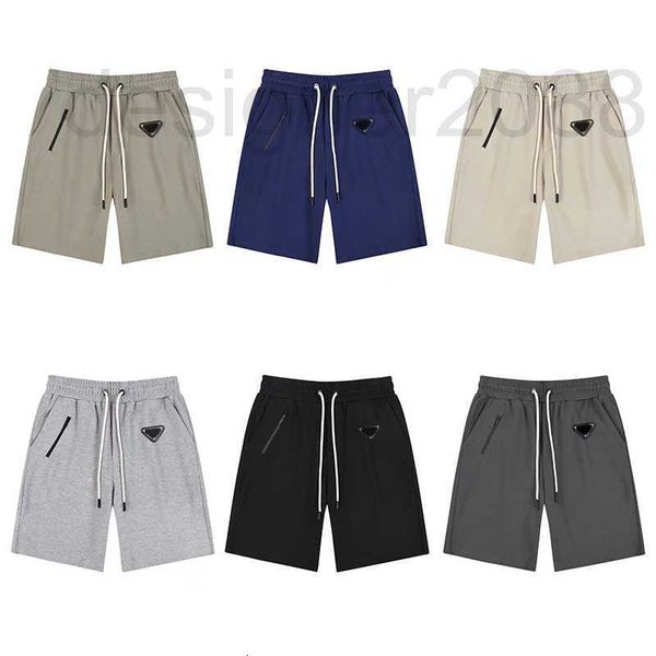 

men's shorts designer loose mens solid color track pant casual couples joggers pants high street man triangle metal short womens hip ho, White;black