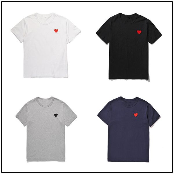 

men's t shirts mens designer tshirt men designer love heart t red commes casual women s des badge garcons cotton, White;black