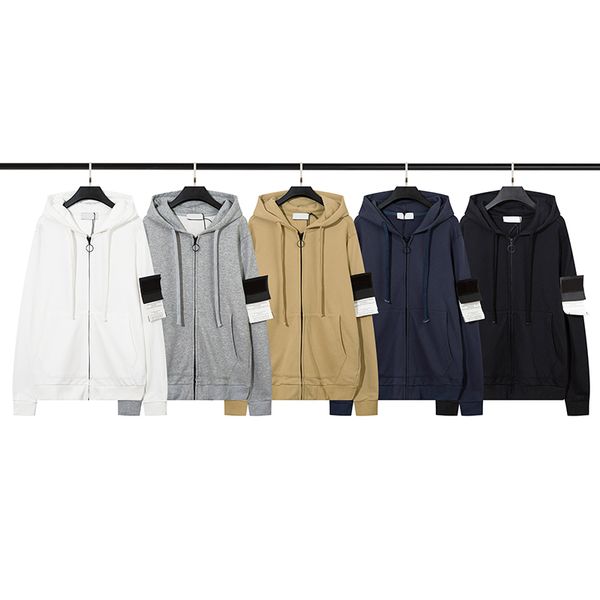 

men's brand tonex hoodies 360g cotton zipper casual open-chest hooded sweater, Black