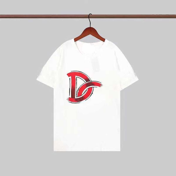 

2023 design t-shirt men's and women's short sleeve trend simple t-shirt letter printed sweatshirt cotton round neck pullover loose, White;black