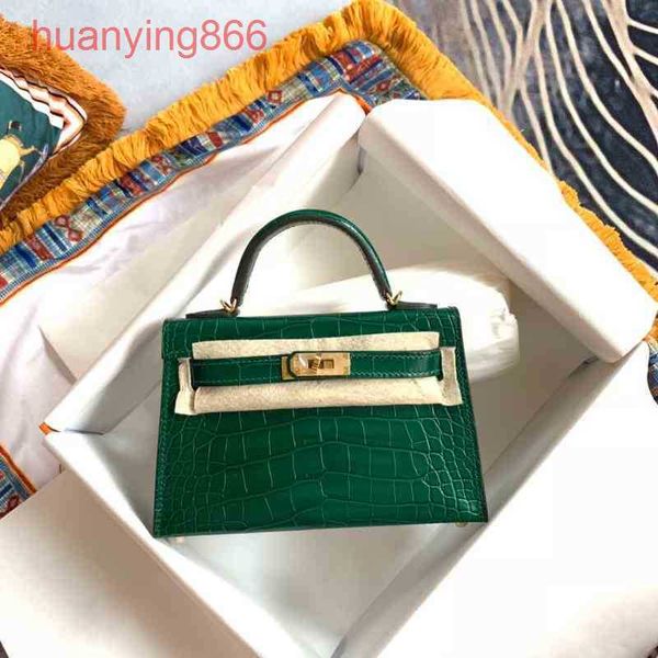 

luxury h bags shoulder handbags high end quality crocodile mini kelllys bag second generation portable single messenger leather luxury 856