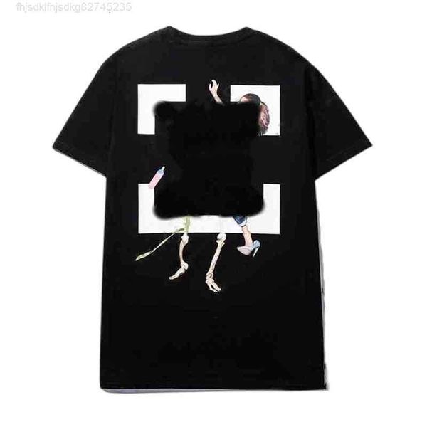 

5lao 5lao off men's t shirts offs summer fashion white and girls dancing oil painting short sleeve t shirt printed letter the back prin, White;black