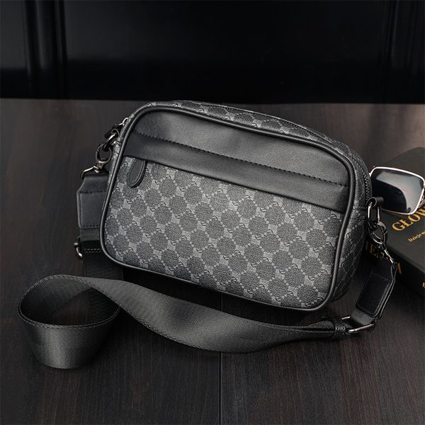 

waist bags luxury leather crossbody men fashion design plaid messenger s handbag satchels tote purse 230306