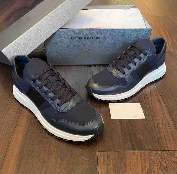 

2023 og famous prax 1 sneakers shoes men re-nylon chunky rubber lug sole man sports italy luxury outdoor trainers men's casual walking, Black