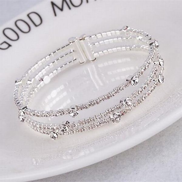 

single bangle bracelets for women gold plated bangle personalised multi-layer full drill cross openings bracelet love designer watches women, Black