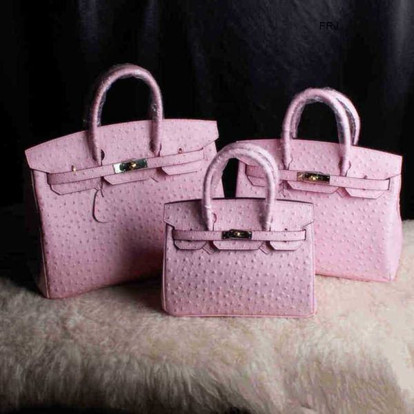 

birkins designer bags handbags cowhide womens original leather ostrich pattern portable single shoulder slant cross fashion have frj
