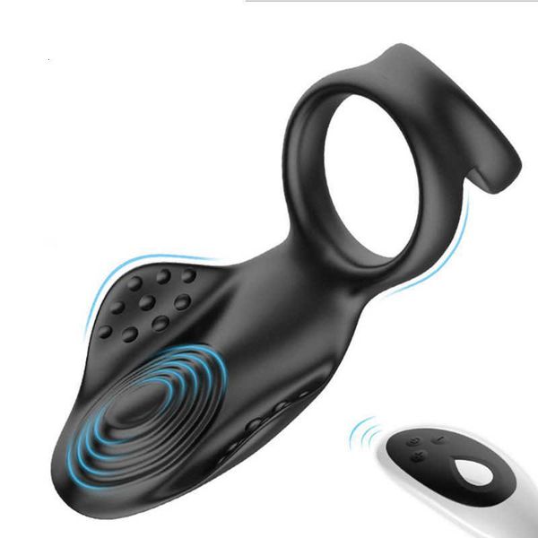 

massager toy silicone vibration lock ring prostate masturbation massager men and women share buckle fun products