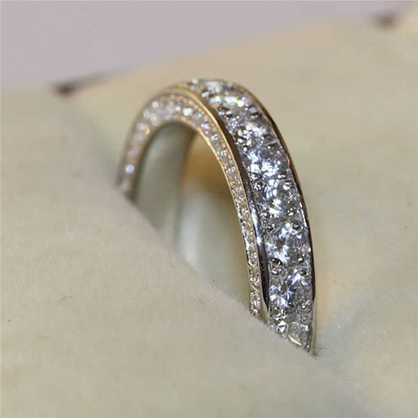 

band rings classic simple design shining zircon ring for women silver color fashion princess wedding engagement ring delicate jewelry gifts