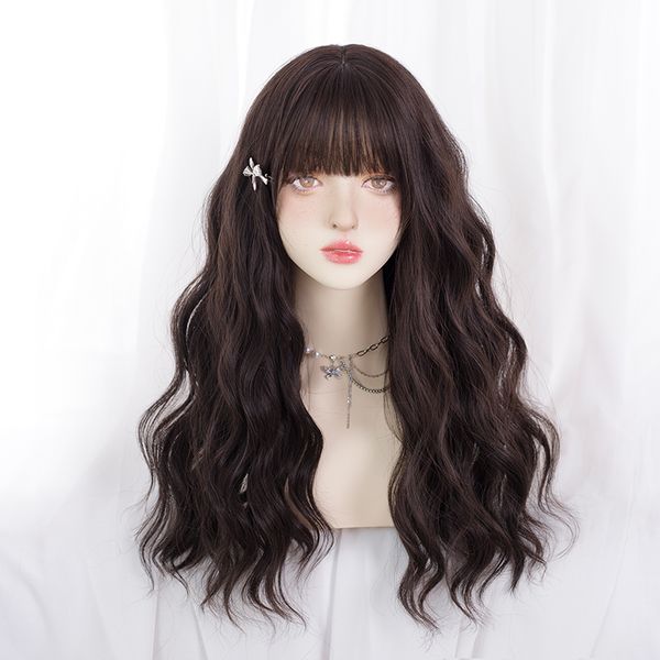 

synthetic wig asian fashion lolita everyday women's 22 inch curls, Black
