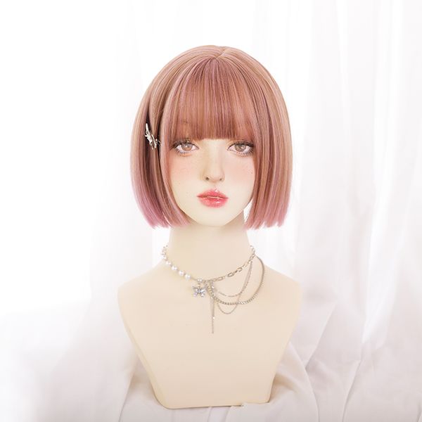 

synthetic wig styling fashion professional color matching women's daily activities cosplay short hair, Black