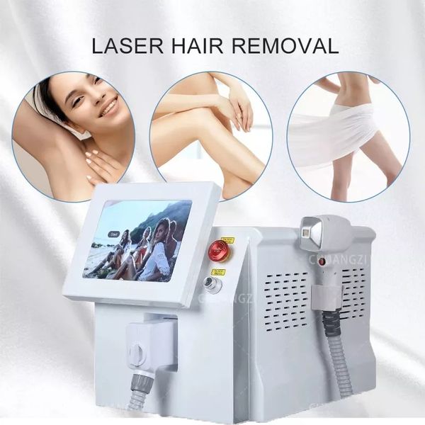 

808nm 755 1064 ipl diode laser hair removal machine alexandrit permanent removal and skin rejuvenation violet light with ce tool, Black