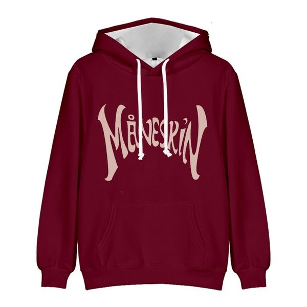 

men's hoodies sweatshirts maneskin zitti e buoni bordeaux 3d hoodie trendy print all match harajuku hoodie 230306, Black