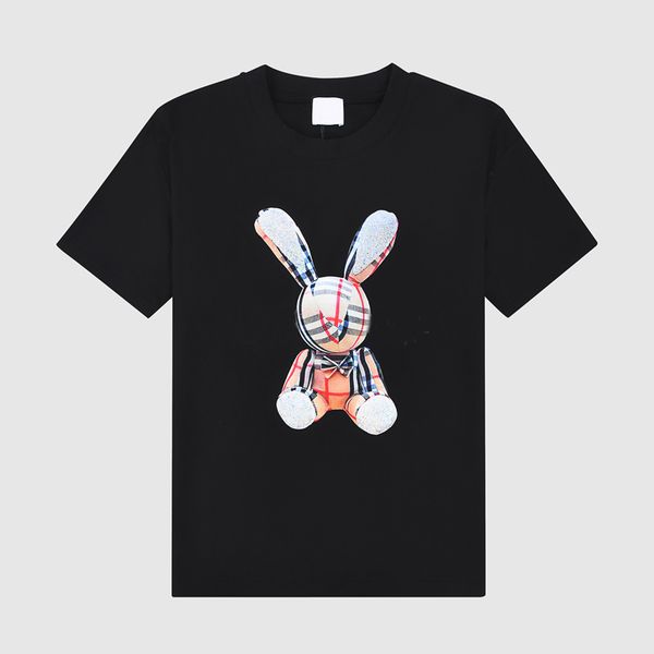 

burberies fashion burbreries loose designer tees shirt casual tees short brands sleeved couple summer breathable t comfortable wear, White;black