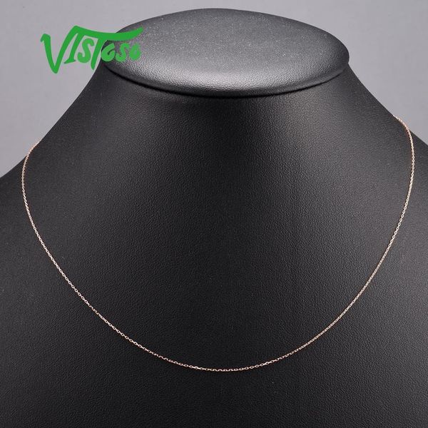 

pendant necklaces vistoso gold for women genuine 14k 585 rose yellow white chain 42cm fine jewelry 230307, Silver
