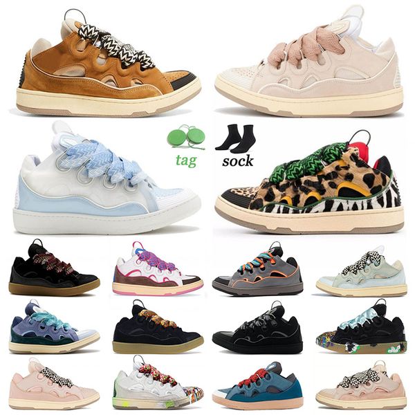 

designer leather curb casual shoes dress shoes men women sneakers pink light blue brown light grey blue black red grey dark green light blue