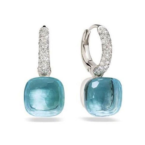 

ear cuff classics 22 colors crystal candy water droplets style earrings 3 gold color drop earring for women fashion jewelrydj1159 230306, Silver