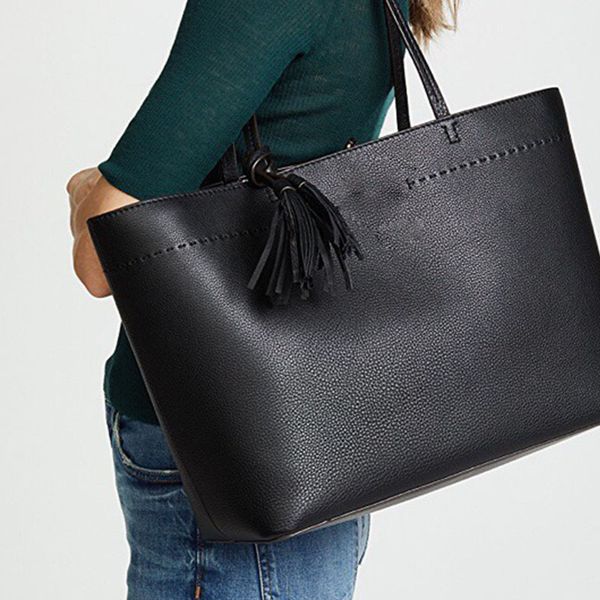 

100% genuine leather women handbag large shopping totes cowhide tassel fashion bag