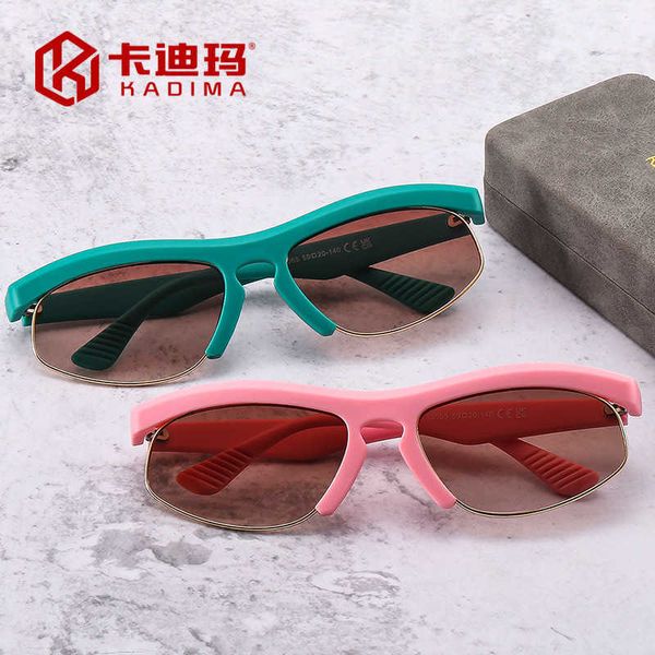 

2023 new cycling sunglasses net red same half-frame street p sunglasses anti-ultraviolet glasses withbox, Black