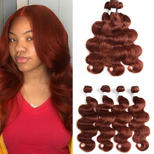 

wig caps 33# brown red blonde 100 human hair bundles soku brazilian body wave hair weave bundles 34 bundles deals remy hair extension, Black;brown