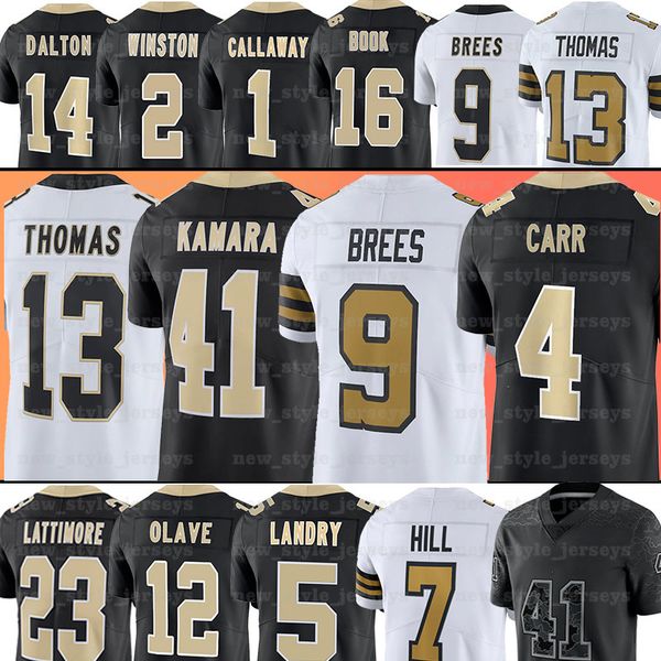 

new 4 derek carr orleanes alvin kamara saintes football jersey jarvis landry pete werner chris olave tyrann mathieu marshon lattimore michae, Black;red