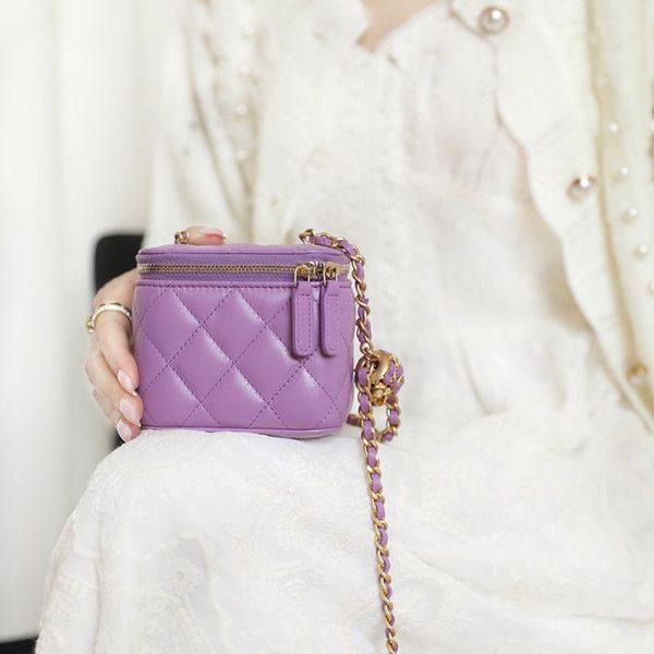 

Delicate knockoff Designer Mini Makeup Bag 21CM Luxury sheepskin shoulder bag With Box YC090