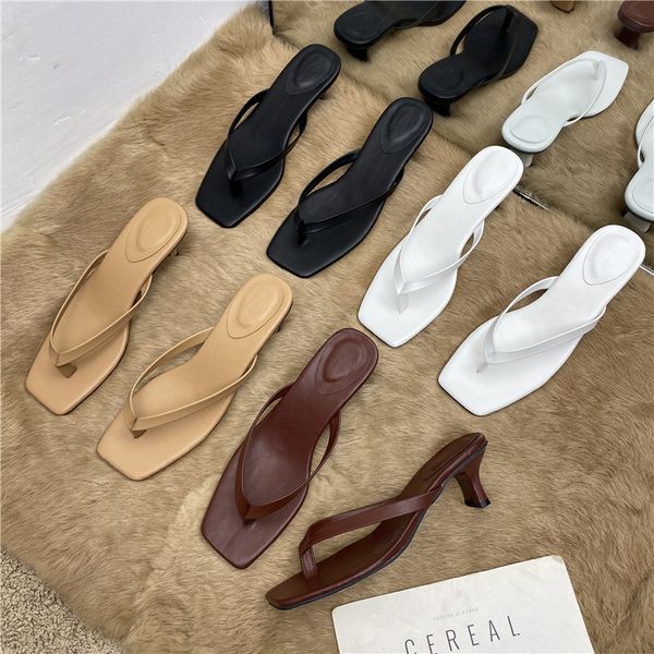 

slippers bailamos women beach flip flop shoes ladies elegant summer low heel slides outsides brand sandals 230307, Black