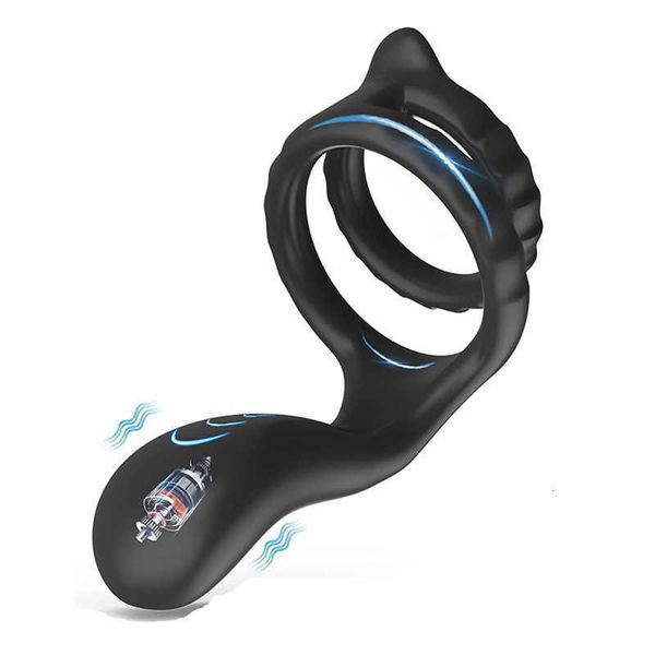 

massager toy esya men's sperm-locking ring silicone prostate vibration massager products batch