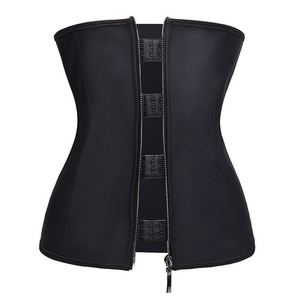 

accessories corset body shaper latex waist trainer zipper underbust slim tummy cincher slimming briefs belt shapewear women 230307