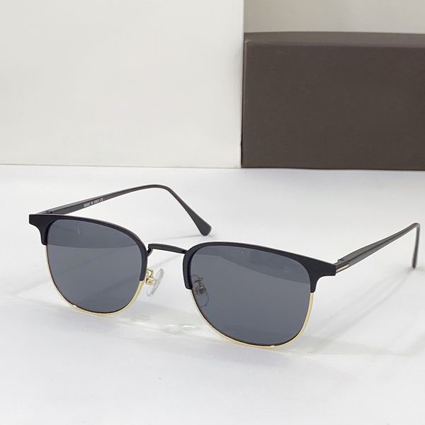 

0851 matte black metal square sunglasses for men gafas de sol designers sunglasses uv400 eyewear with box, White;black