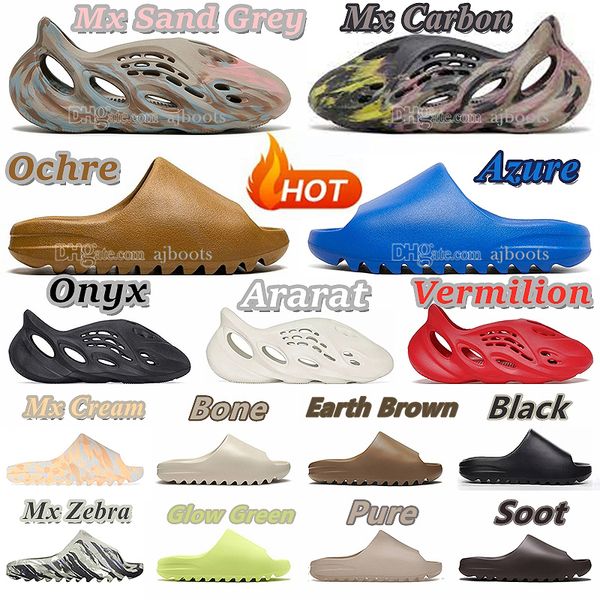 

Slippers for men woman Foam Runner Comfortable EVA Sandals Sliders Vermillion Flax Glow Green Soot Onyx Black Bone Resin Desert Sand Sulfur runr slides mens slide, 23# sand